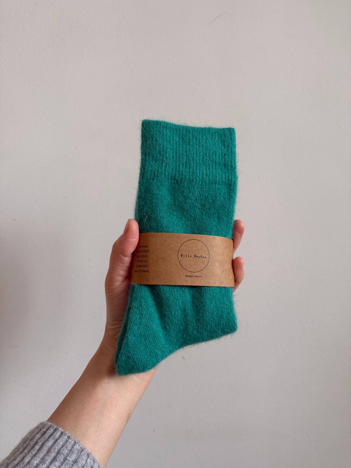 Billy Bamboo - Fluffy Angora Socks Turquoise