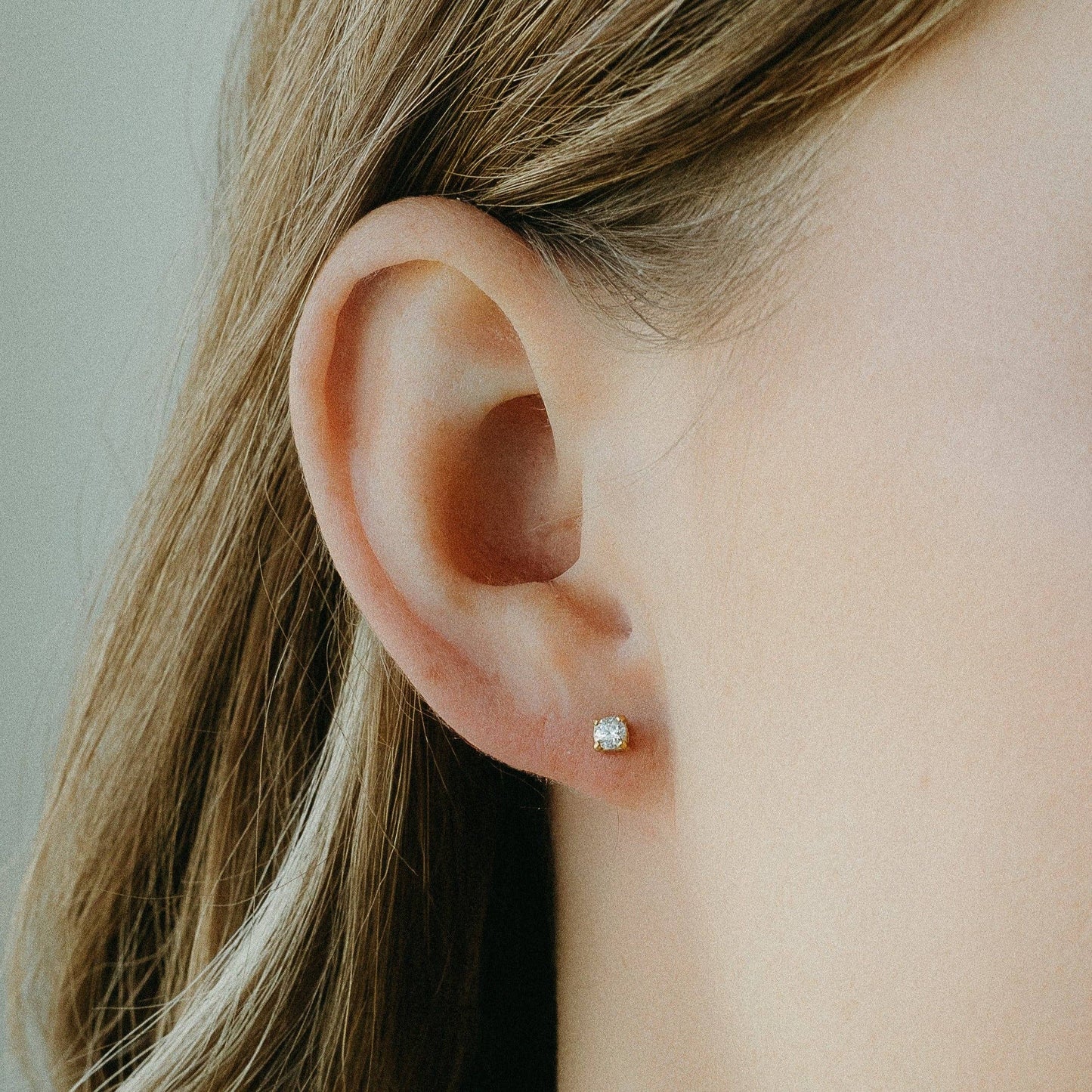 Petite Gold Diamond Studs
