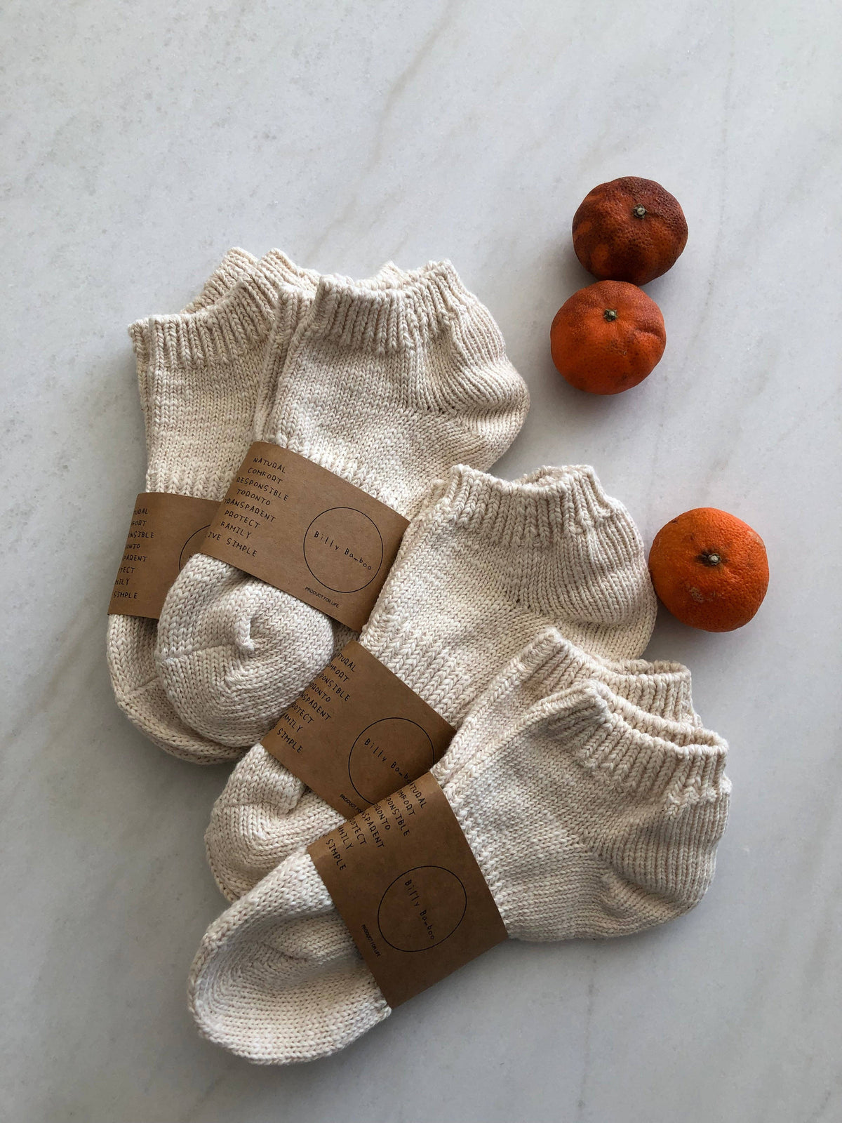 Billy Bamboo - Slub Cotton Socks - Boat socks ( L/XL )