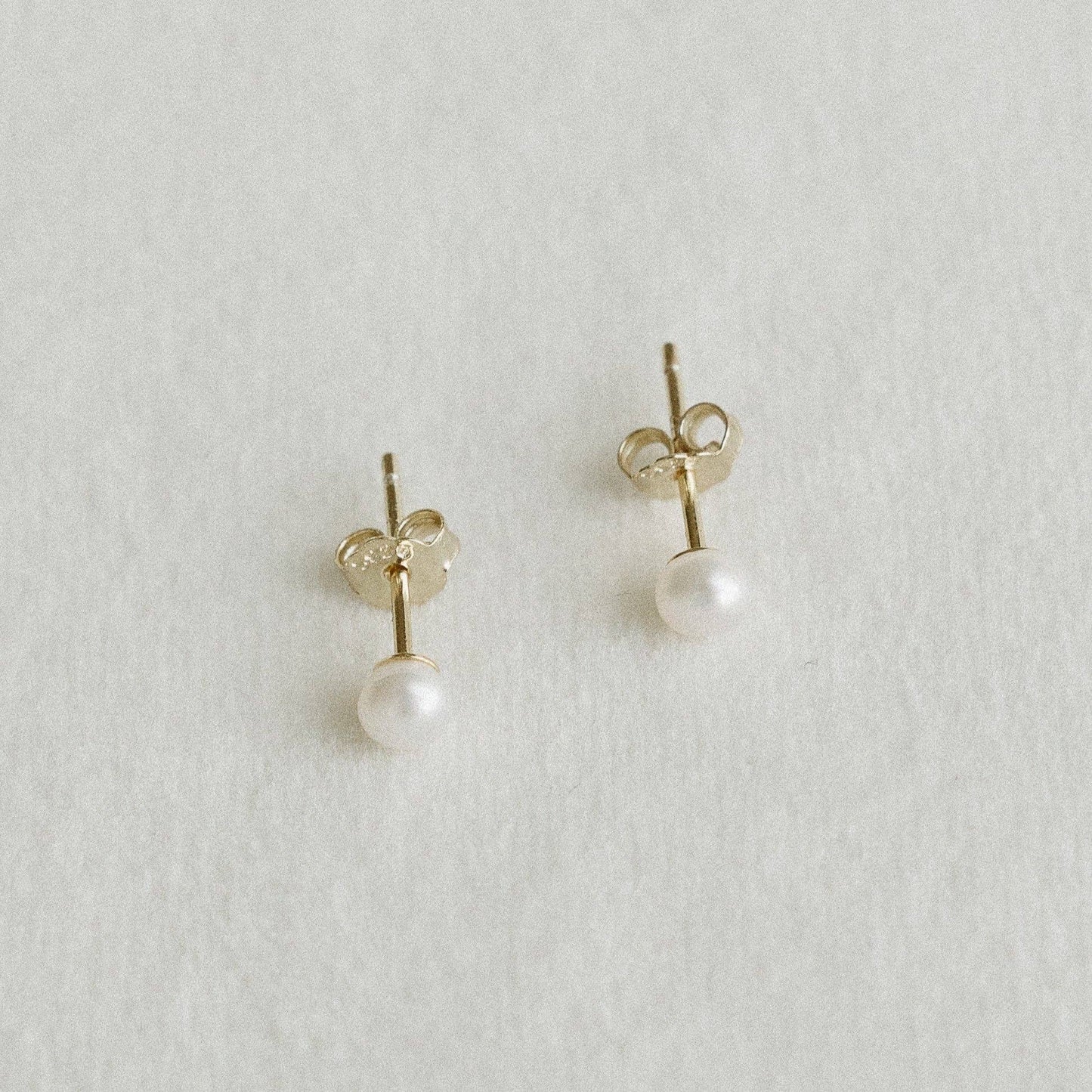 Petite Gold Pearl Studs