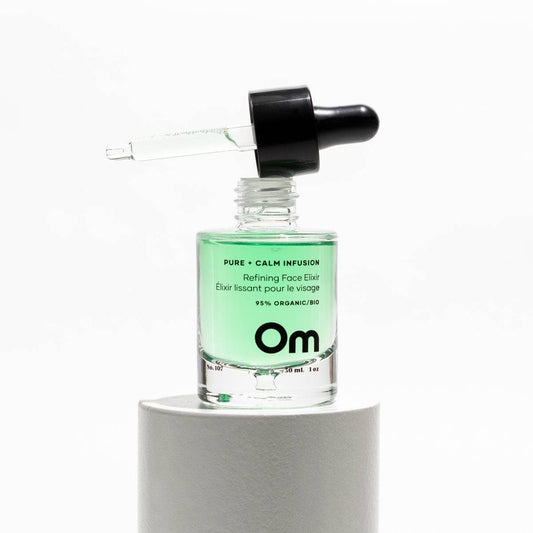 Om Organics Skincare Pure + Calm Infusion Refining Face Elixir - Full Size 30 ml