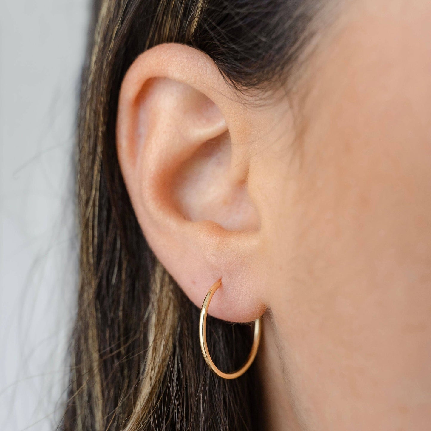 Petite Gold - Thin Hoops: Gold Filled / 12mm