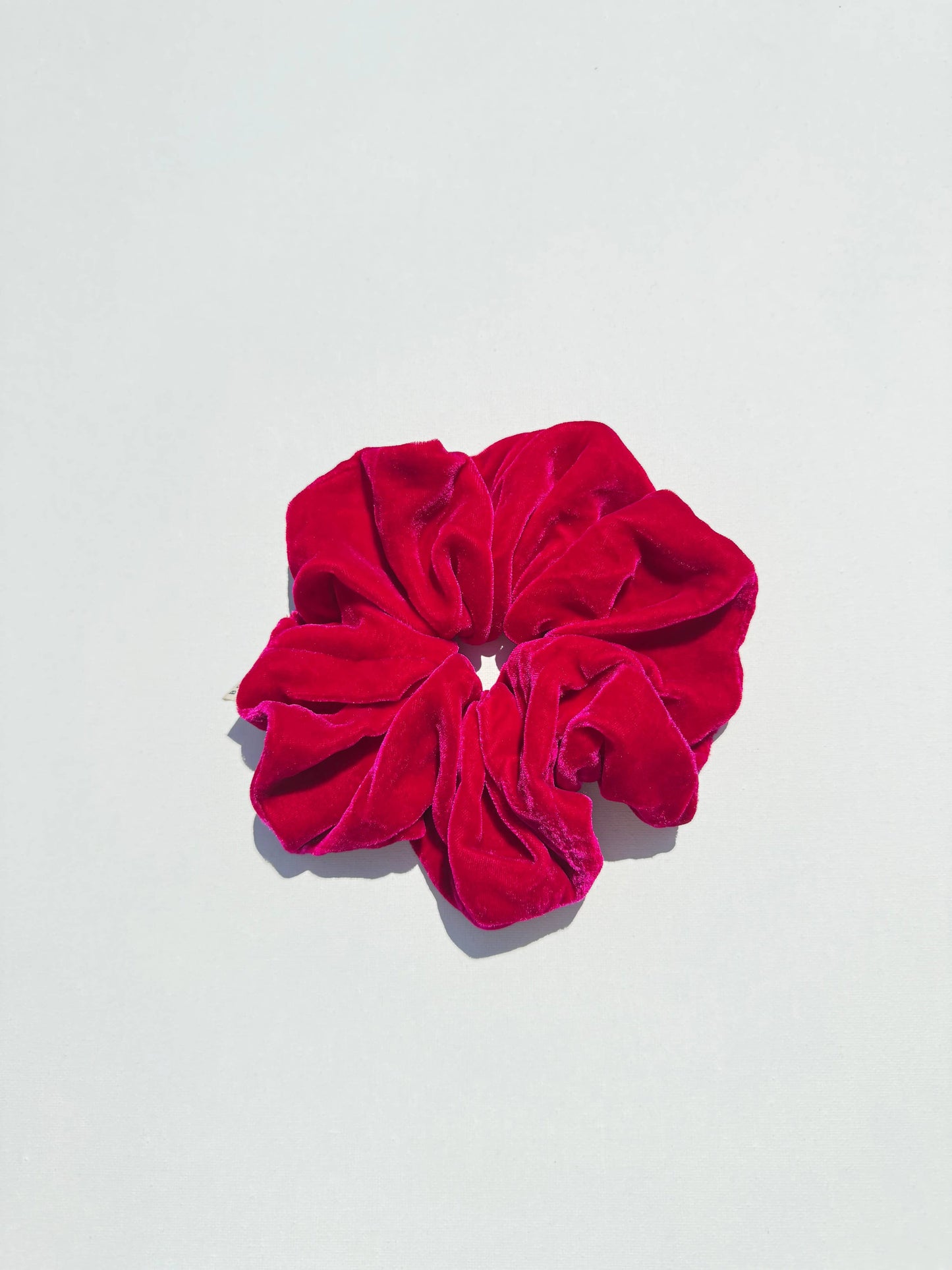 Billy Bamboo Silk Velvet Scrunchie - Ruby