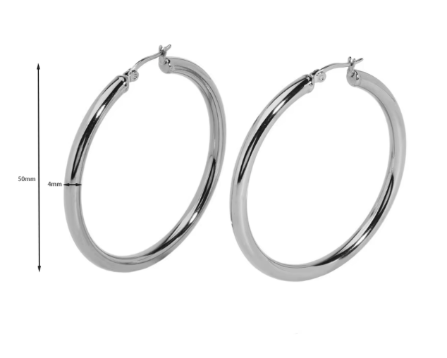 HoopLa -  Porto Hoop- Chunky Classic Hoop Earrings : Yellow Gold / 30mm