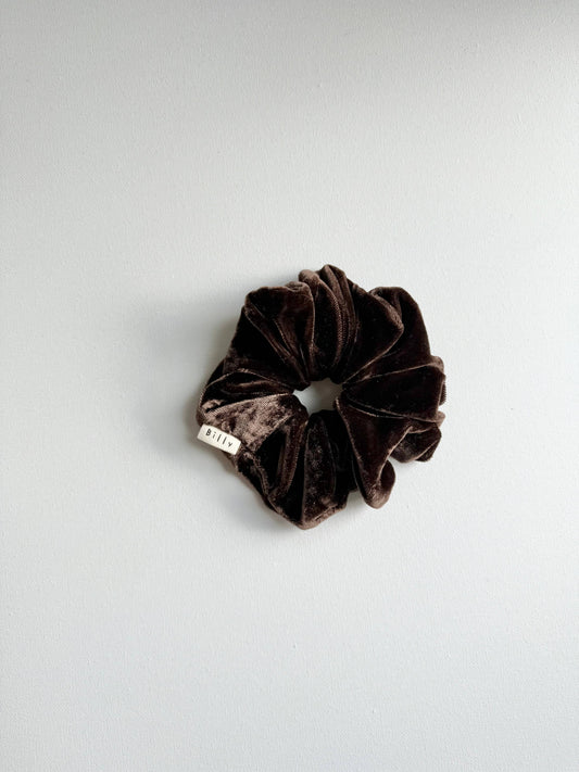 Billy Bamboo Silk Velvet Scrunchie - Tiger’s eyes