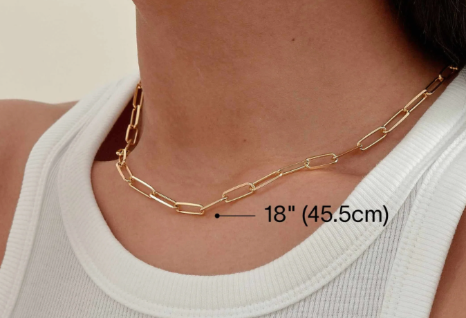 HoopLa -  PaperClip Necklace & Bracelet Chain-Waterproof-PVD: Yellow Gold / Bracelet