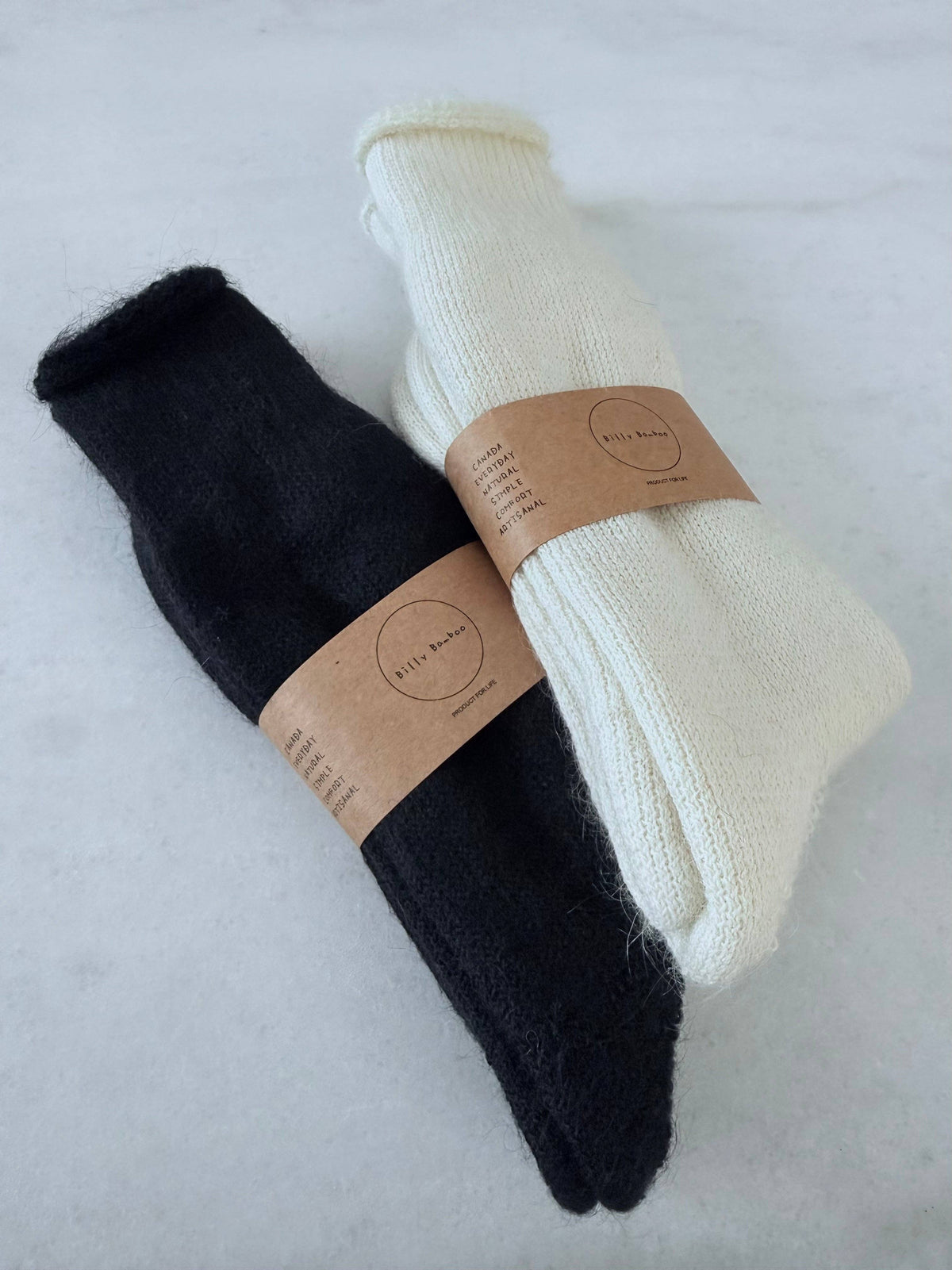 Billy Bamboo - Canada Mohair Socks - White High socks ( S/M )