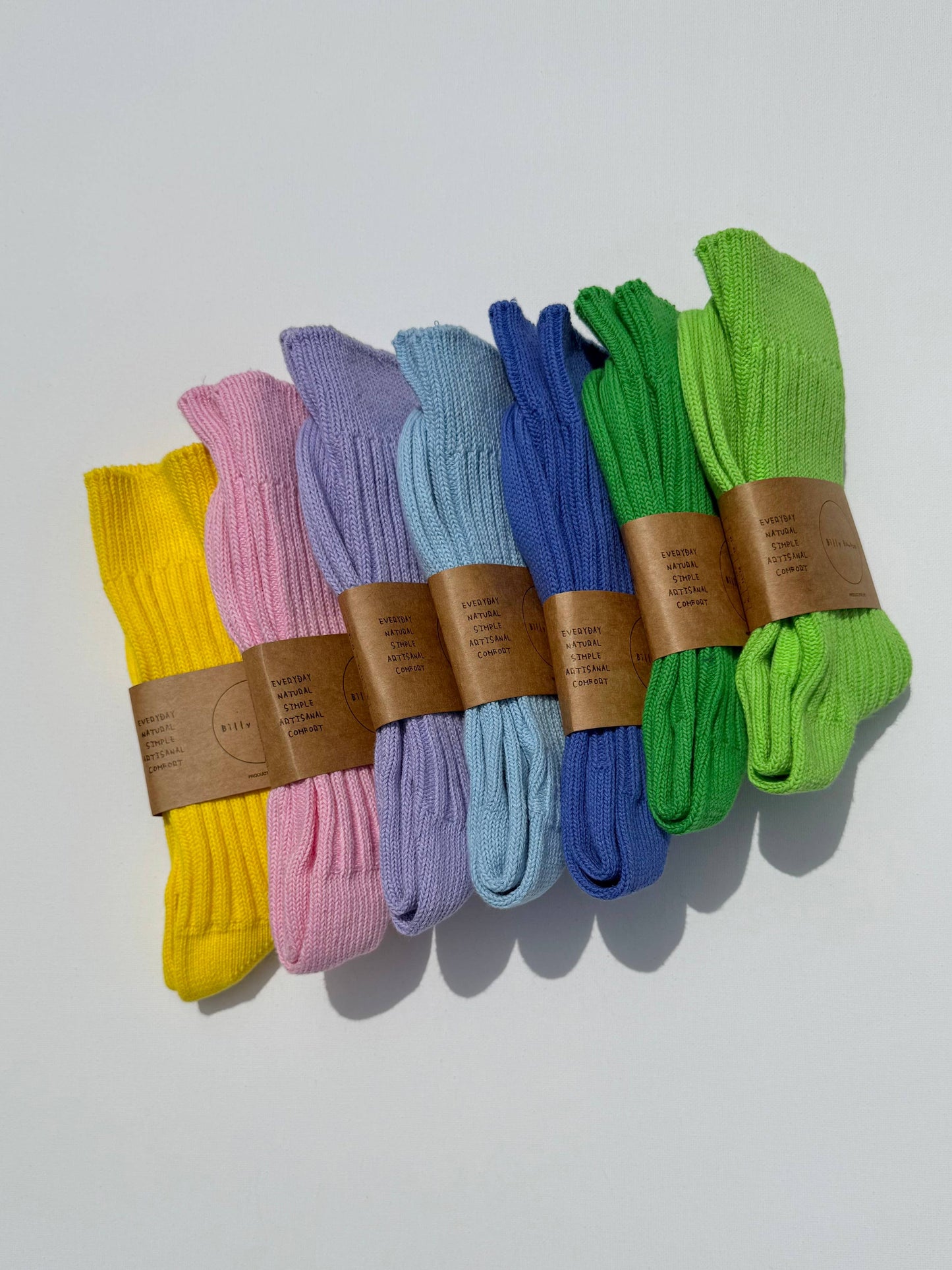 Billy Bamboo Ribbed Cotton Socks - Crystal bright: Lemon 🍋