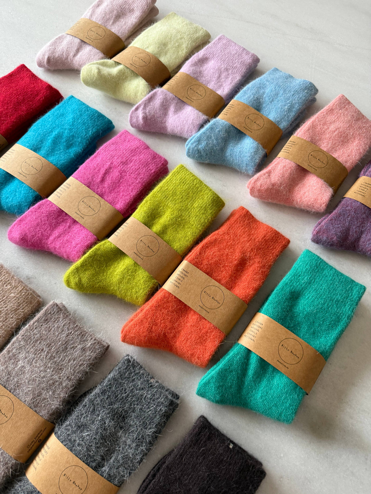 Billy Bamboo - Fluffy Angora Socks Mushroom