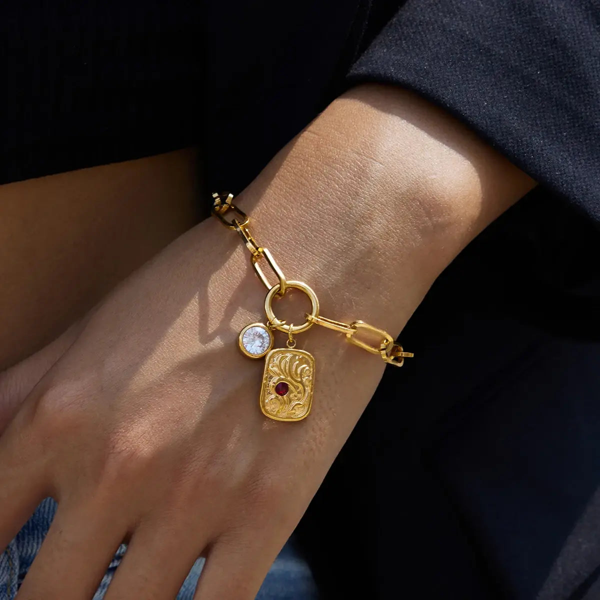 HoopLa - Tempest Heart Charm Bracelet