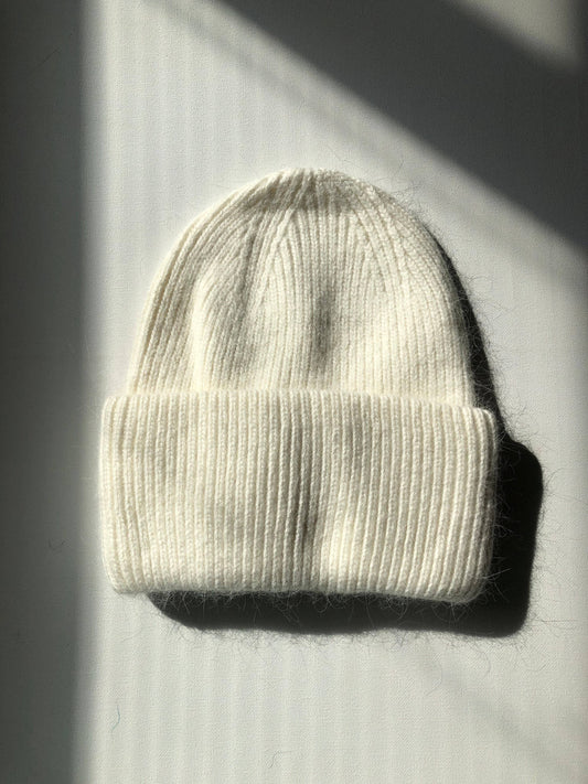 Billy Bamboo - Royal Angora Beanie White