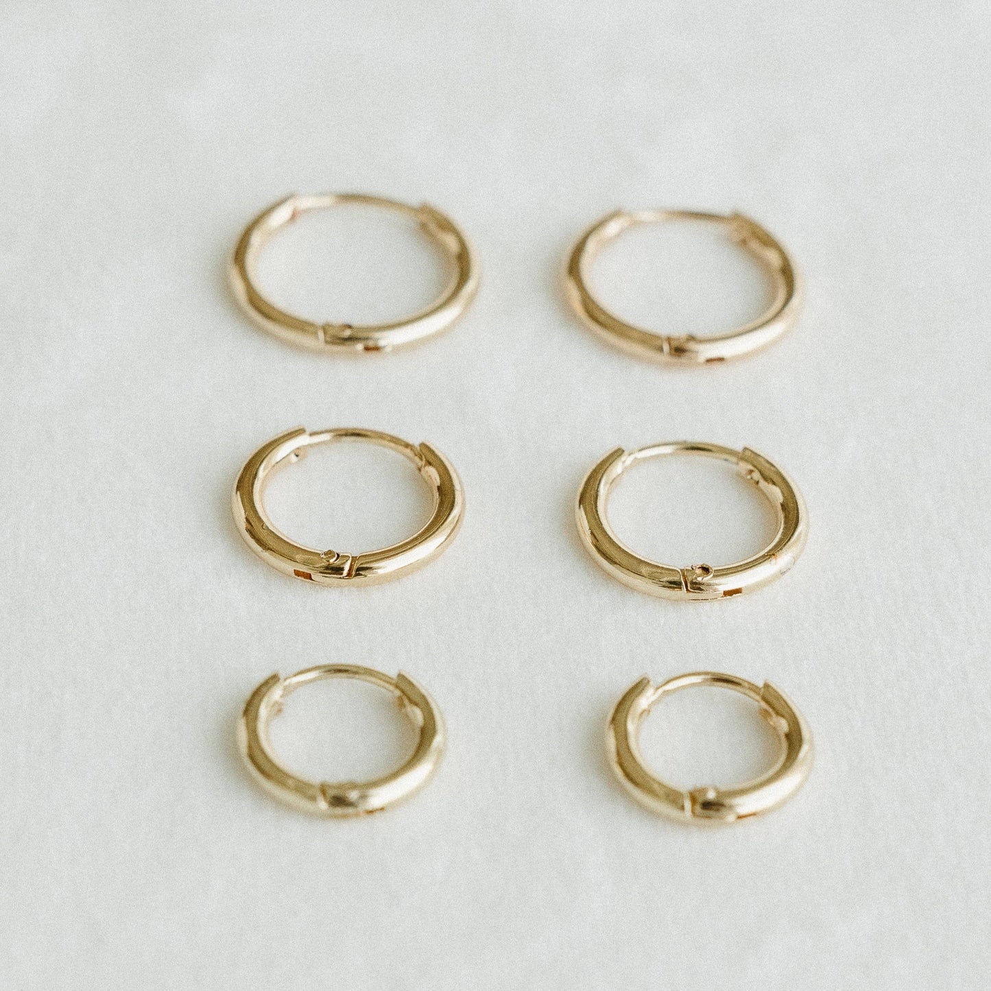 Petite Gold Thin Hoops Large (16mm)