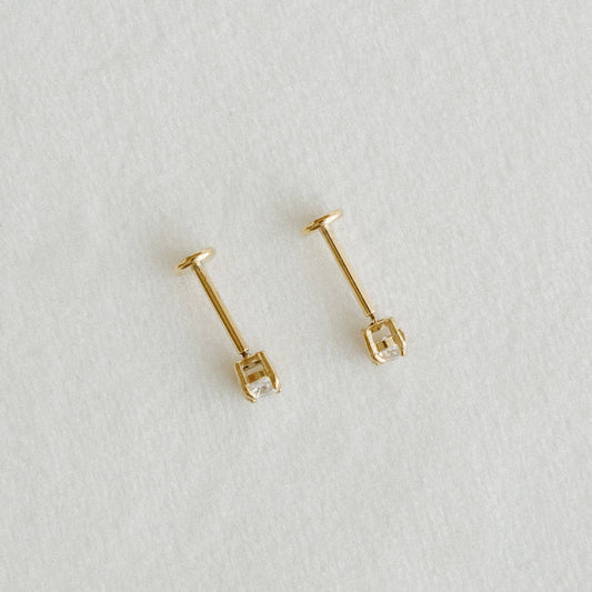 Petite Gold Diamond Studs