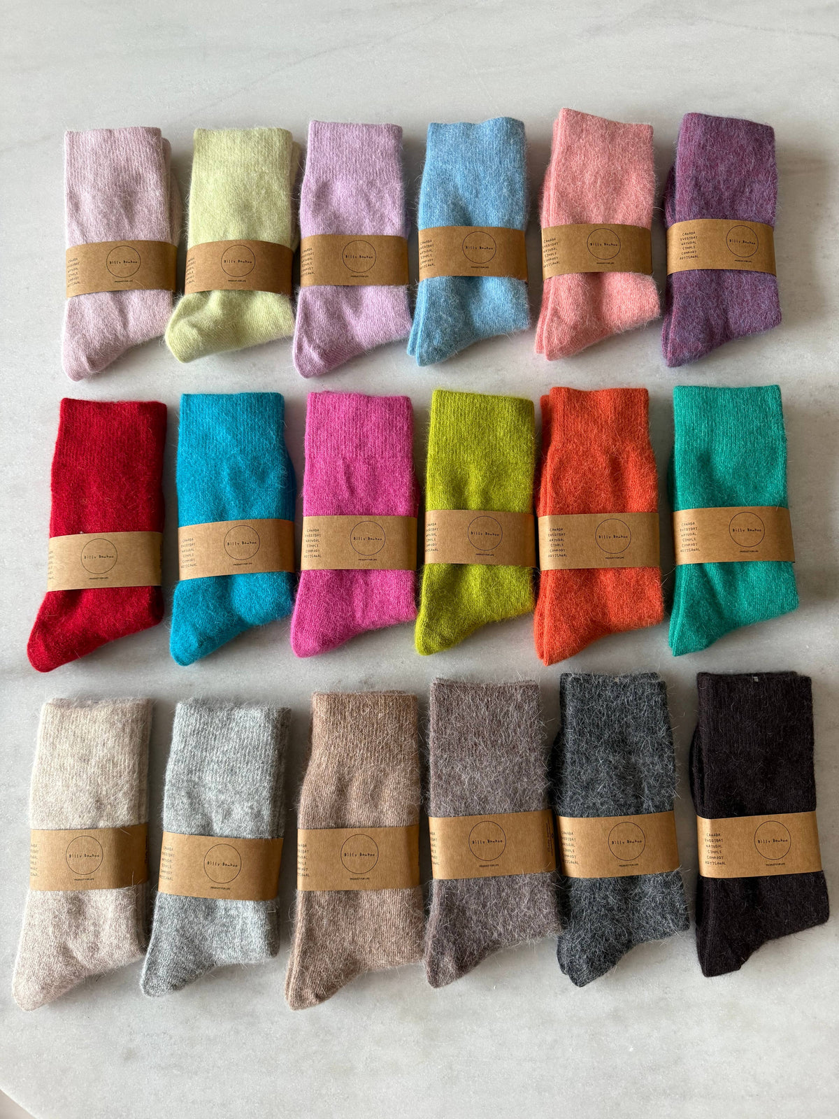 Billy Bamboo - Fluffy Angora Socks Black