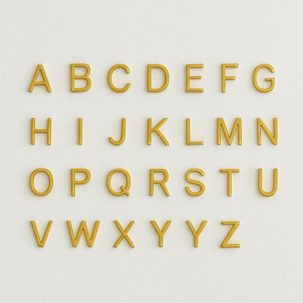 Petite Gold Initial Dainty Necklace K