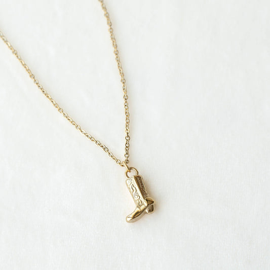 PETITE GOLD - The Boot Necklace