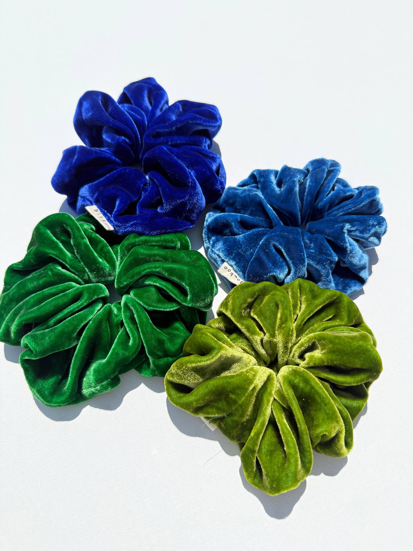Billy Bamboo Silk Velvet Scrunchie - Peridot