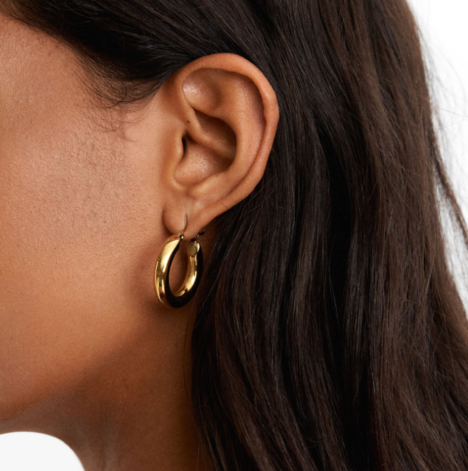 HoopLa -  Porto Hoop- Chunky Classic Hoop Earrings : Yellow Gold / 50mm