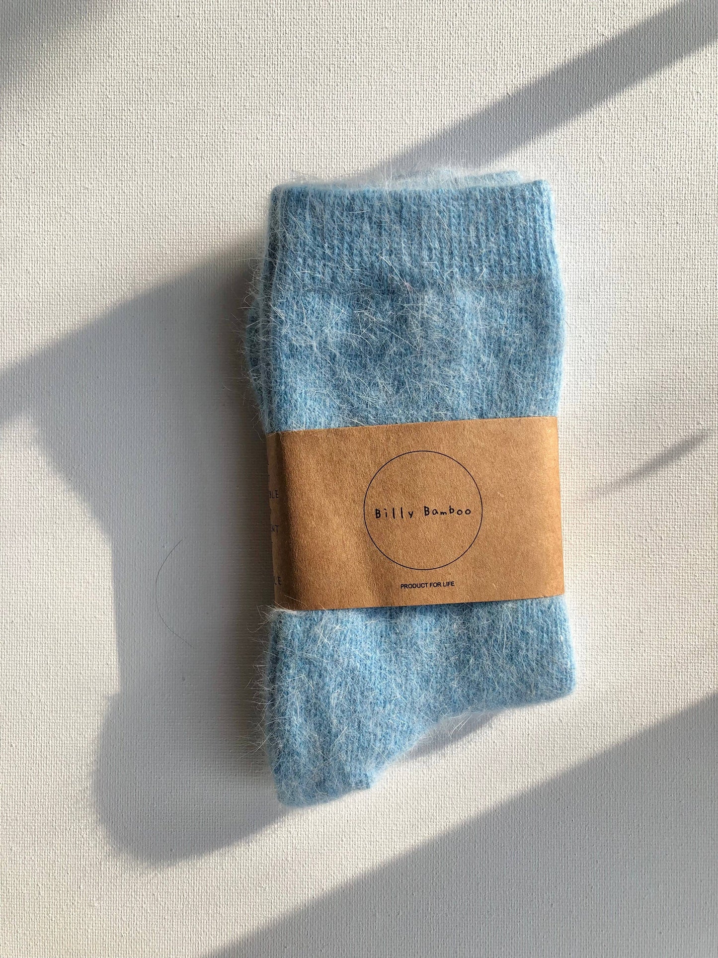 Billy Bamboo Fluffy Angora Socks Blue Tourmaline