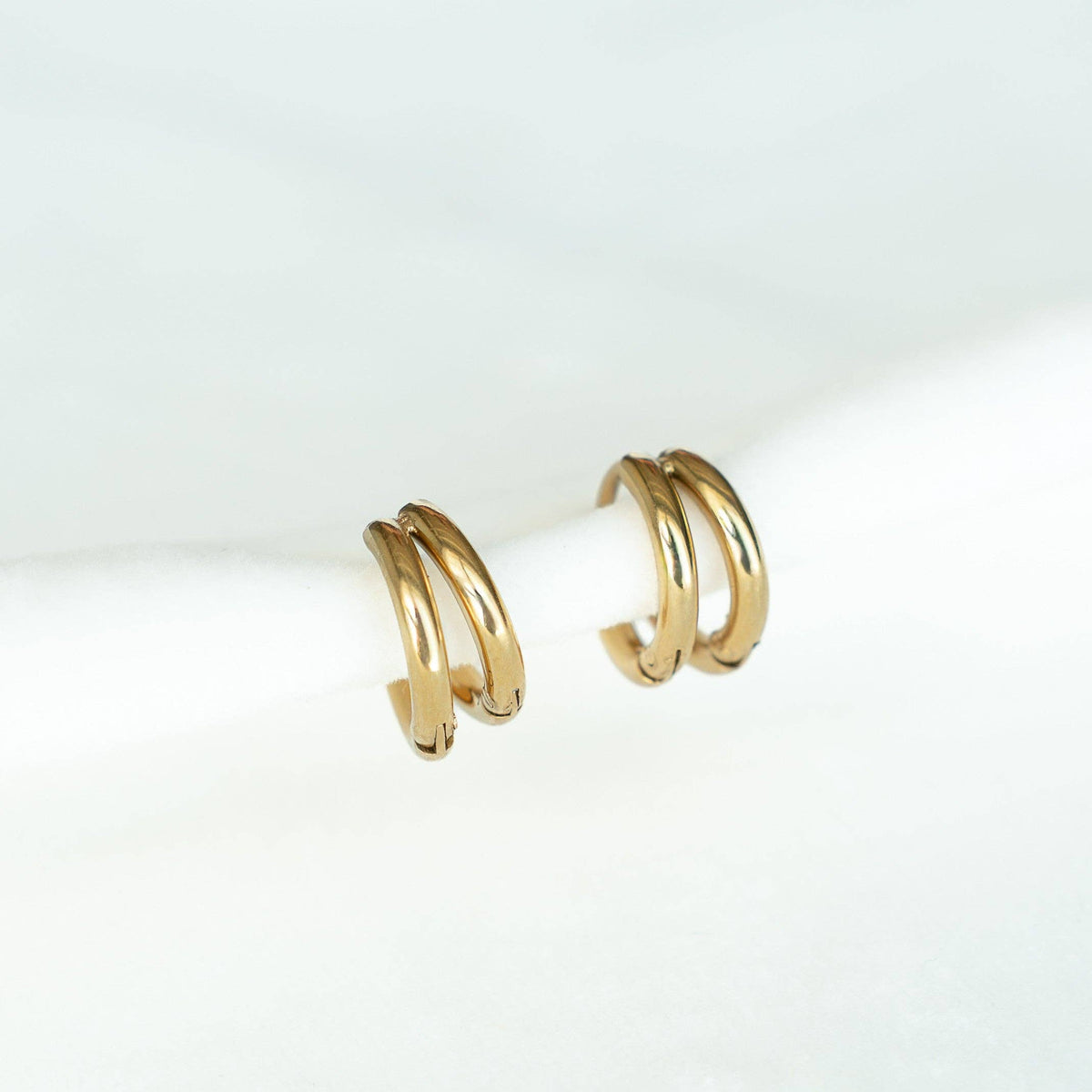 PETITE GOLD - The Amara Double Hoops