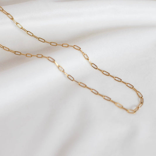 Petite Gold - Chunky Paperclip Chain: 16"
