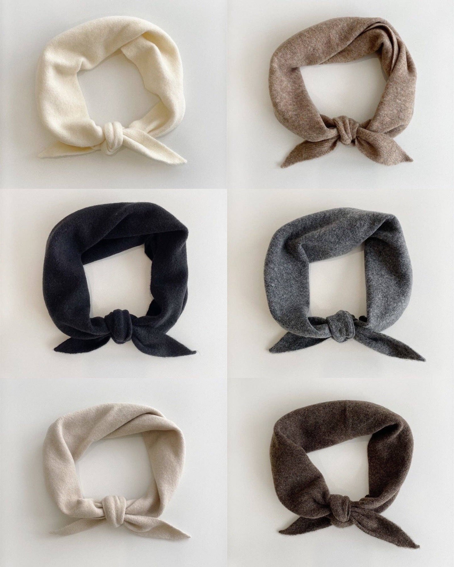 Billy Bamboo Fuzzy Wool Cravat Scarf - White