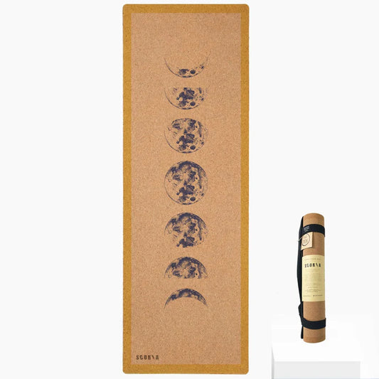Scoria Cork Yoga Mat 4.5mm Moon Phases