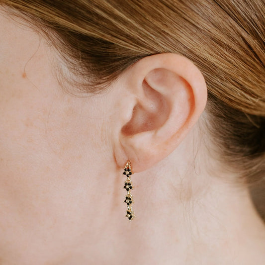 Jillian Leigh Odette Earrings Gold/Black