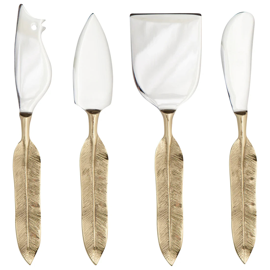Danica Cheese Knives Set/4 Plume Gold