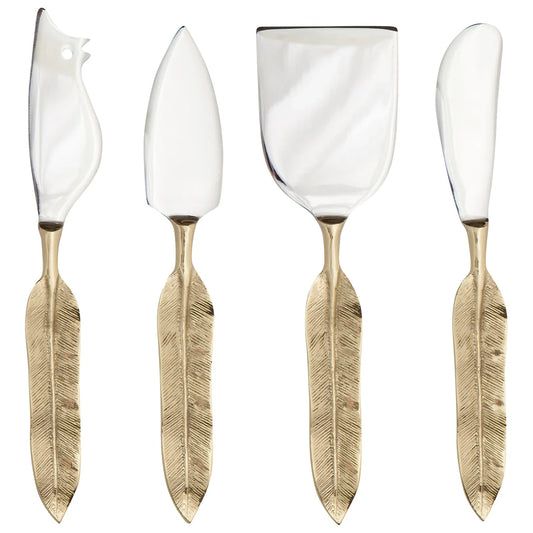Danica Cheese Knives Set/4 Plume Gold