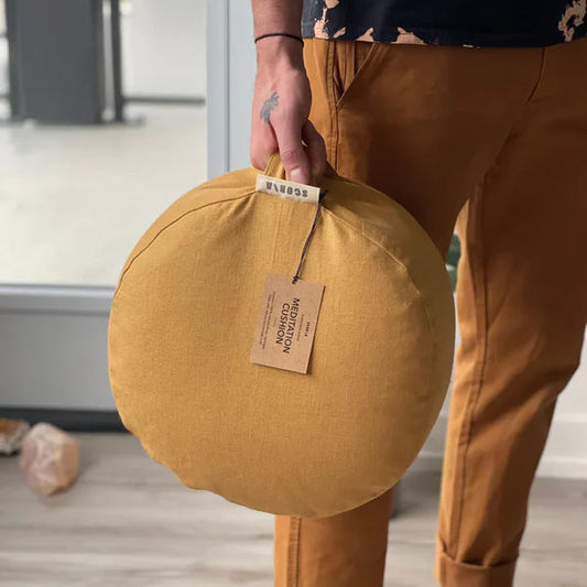 Scoria Round Natural Meditation Cushion