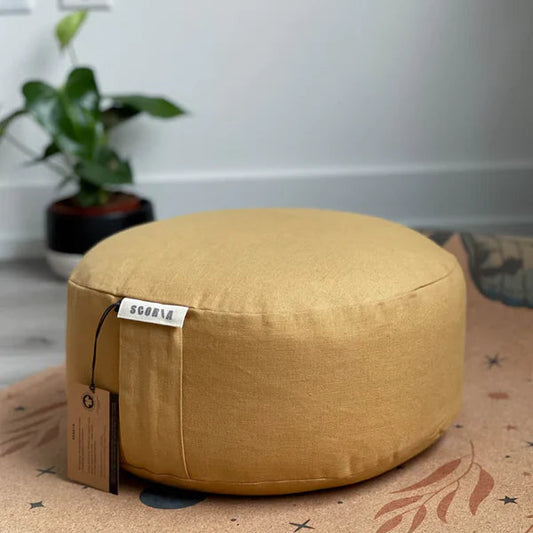 Scoria Round Natural Meditation Cushion